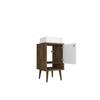 Manhattan Comfort Liberty 17.71 Bathroom Vanity Sink, Rustic Brown and White 238BMC96